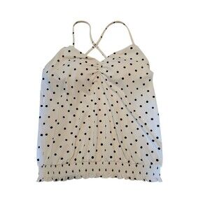 Women's Size Medium Carve Designs Swim Tankini Top Navy Blue White Light Padding